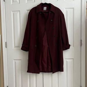 FLEURETTE burgundy coat size 10
